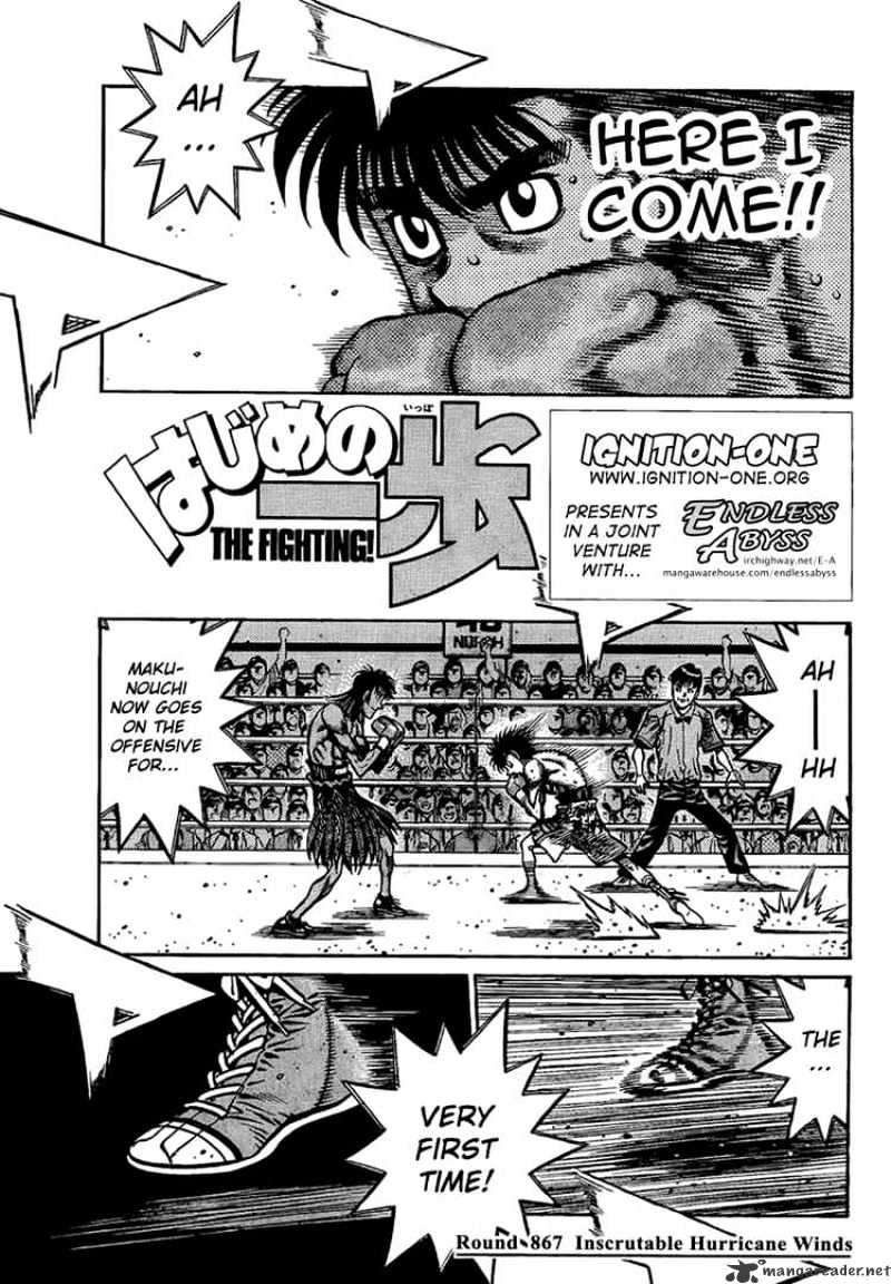 Hajime no Ippo: Fighting Spirit, Chapter 867 image 01